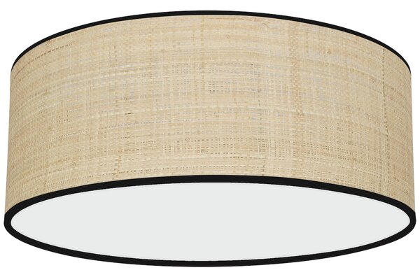 Stropní svítidlo Marshall, 1x ratanové stínítko, (bílé plexisklo), (fi 40cm), b