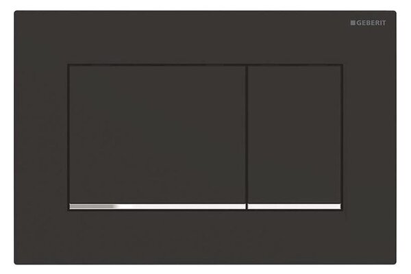 Geberit 115.883.14.1-Splachovací tlačítko Sigma30 24,6x16,4 cm černá/l. chrom