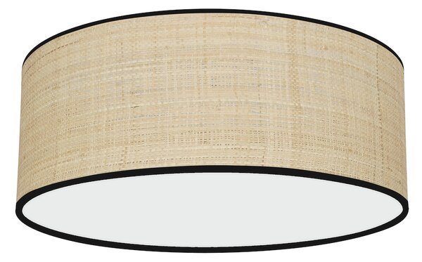 Stropní svítidlo Marshall, 1x ratanové stínítko, (bílé plexisklo), (fi 40cm), b