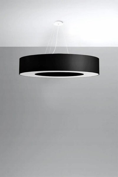 SOLLUX LIGHTING kulatý Stropní Svítidlo 90 x 90 cm bílá, černá