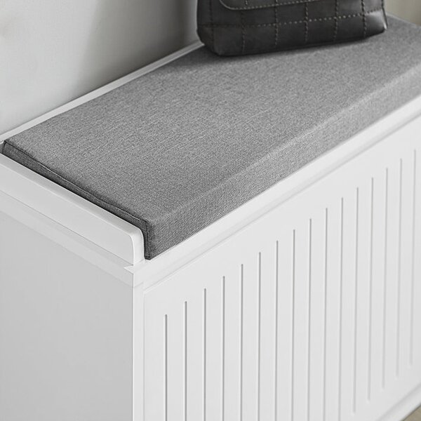 SoBuy FSR98-W Botník s klapkou Lavice s podsedákem Komoda Bílá 62x46x26cm