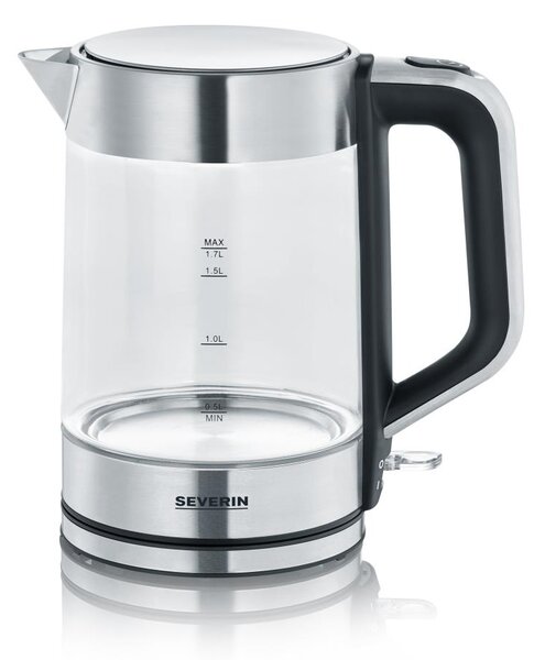 Severin WK 3420 - Rychlovarná konvice 1,7 l 2200W/230V nerez/sklo