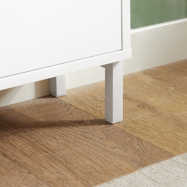 SoBuy FSR100-W Úzká botník Botník Bílá 100x91x19cm