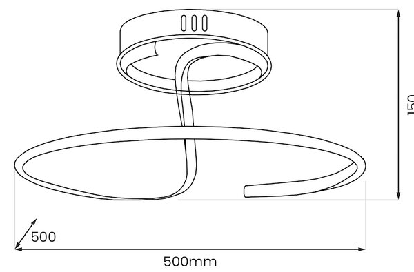 Stropní LED svítidlo Delta, 1x LED 30w, 4000k, b