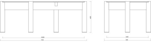 Zelený konferenční stolek se skleněnou deskou 55x105 cm Kob – noo.ma
