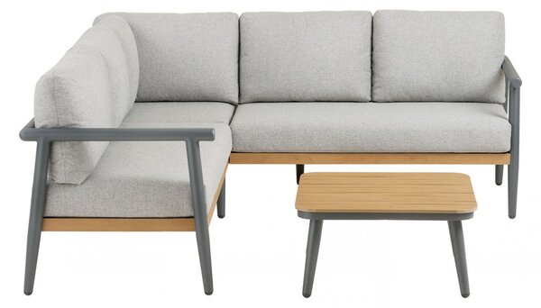 Rohový lounge set Comillas, pohovka + stolek, antracit/šedo-béžová – House Nordic