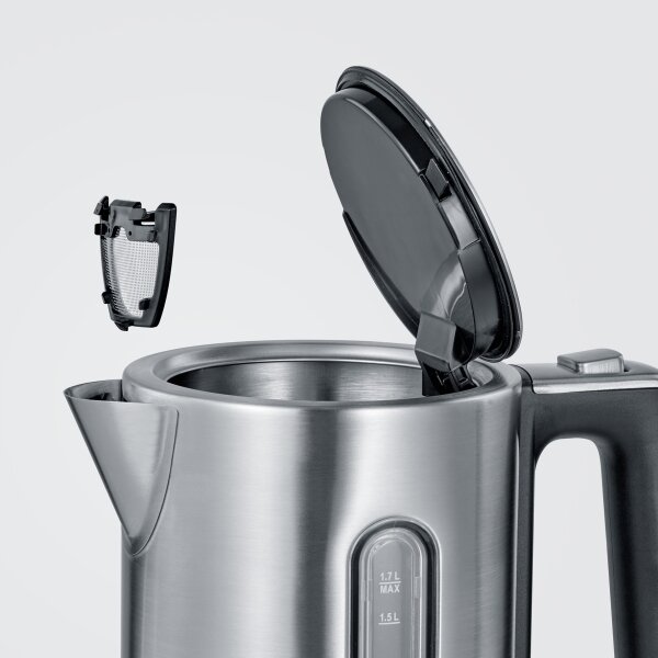 Severin WK 3418 - Rychlovarná konvice 1,7 l 3000W/230V nerez/černá