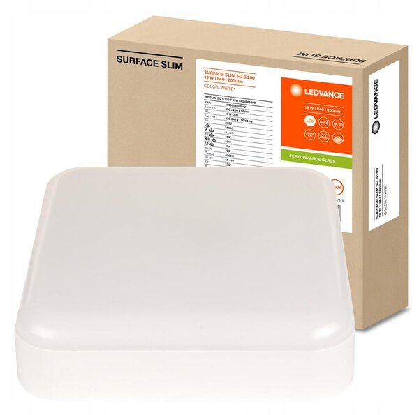LED Panel Svítidlo Stropní Svítidlo 19W 2000lm Senzor Pohybu Soumraku 20x20cm