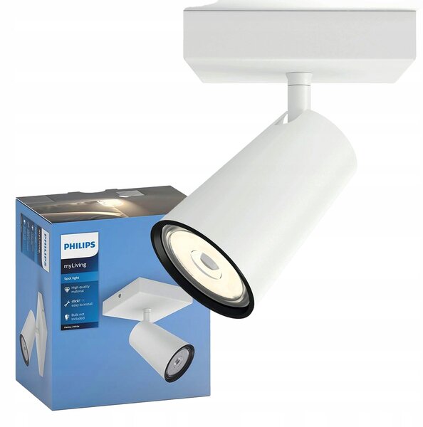 Čtvercový stropní reflektor Philips bílý
