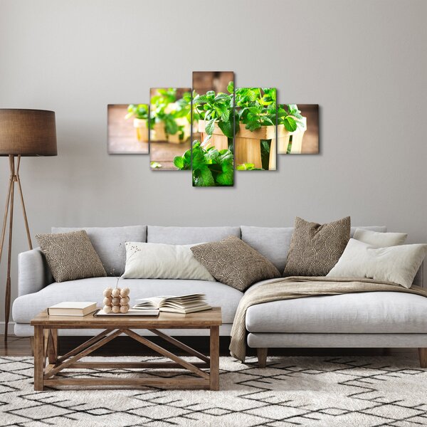 Obraz čerstvé máty (125x70 cm)
