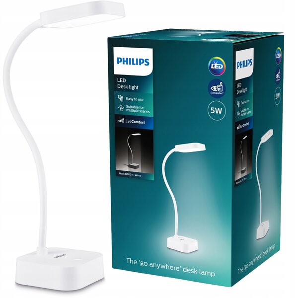 Stolní lampička Philips ROCK bílá, vícebarevná, výkon až 5 W