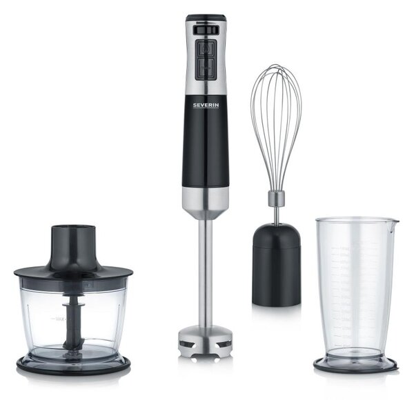 Severin SM 3772 - Tyčový mixér s příslušenstvím 600W/230V nerez/černá