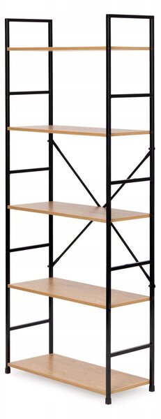 Regál ModernHome 58,5 cm x 144 cm x 23,5 cm, odstíny hnědé