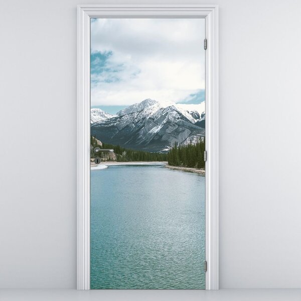 Fototapeta na dveře - Horská krajina (95x205cm)