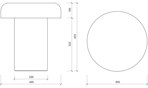 Ocelový kulatý odkládací stolek ø 40 cm Miko – noo.ma