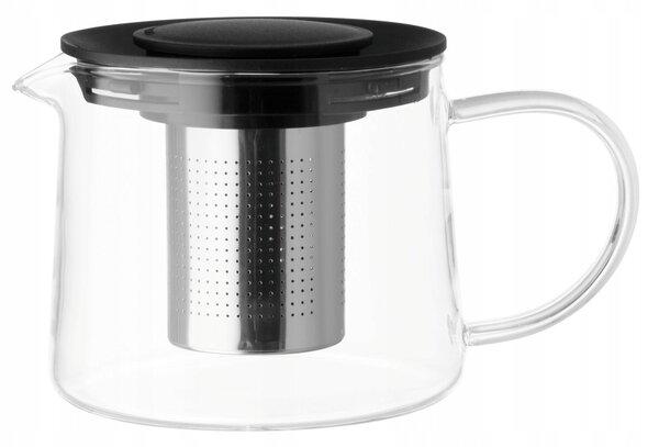 Skleněná konvice Maku 0,6 l bezbarvá, černá