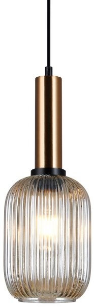 ITALUX PND-5588-1M-BRO+AMB - Lustr na lanku ANTIOLA 1xE27/40W/230V bronz