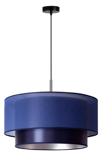Duolla - Lustr na lanku NANTES 1xE27/15W/230V pr. 45 cm modrá/stříbrná