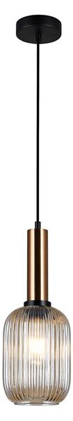 ITALUX PND-5588-1M-BRO+AMB - Lustr na lanku ANTIOLA 1xE27/40W/230V bronz