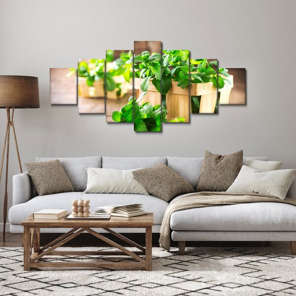 Obraz čerstvé máty (210x100 cm)