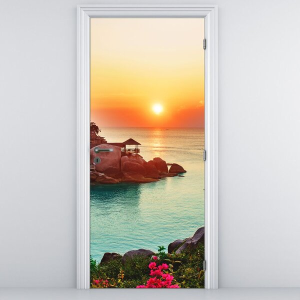 Fototapeta na dveře - Nádherná pláž (95x205cm)