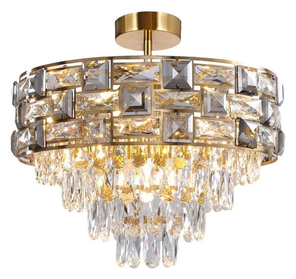 Lustr na tyči LUXURIA 9xE14/40W/230V zlatá