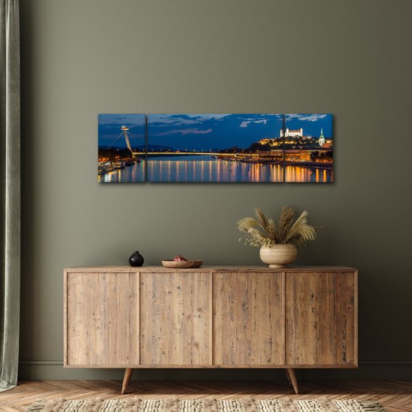 Obraz Bratislavy s hradem (170x50 cm)