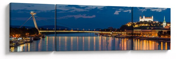 Obraz Bratislavy s hradem (170x50 cm)