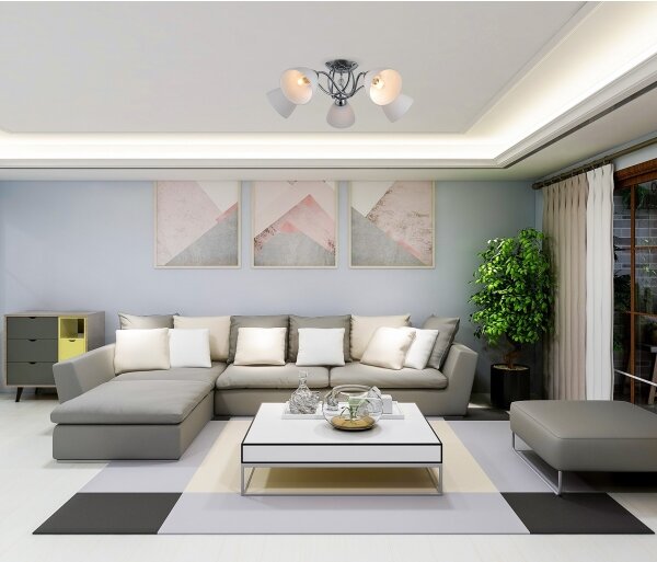 ITALUX PND-5643-3 - Přisazený lustr LUGANO 3xE27/40W/230V