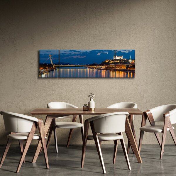 Obraz Bratislavy s hradem (170x50 cm)