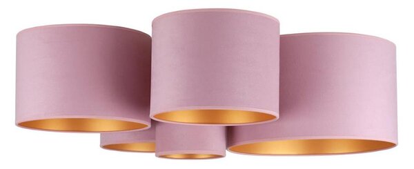 Duolla - Stropní svítidlo ROLLER PENTO 5xE27/60W/230V růžová