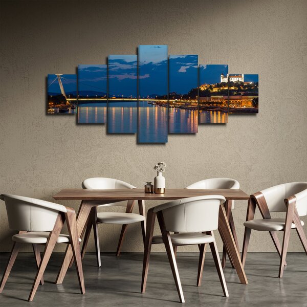 Obraz Bratislavy s hradem (210x100 cm)