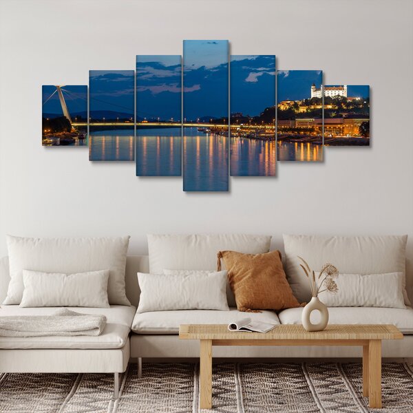 Obraz Bratislavy s hradem (210x100 cm)