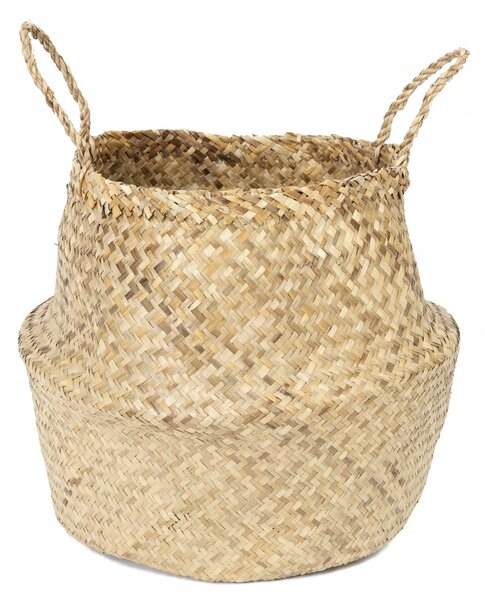 Pletený úložný košík Compactor Belly L,mořská tráva přírodní, 45 x 36 cm