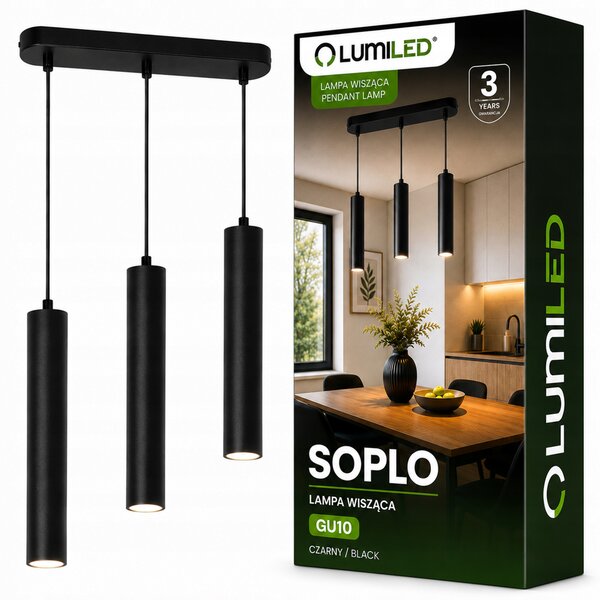Závěsné svítidlo Lumiled Soplo 3 - 3 žárovky GU10