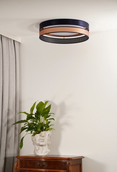 Duolla-LED Stropní svítidlo ROLLER DUO SHINY LED/24W/230V pr. 45 cm modrá/měděná