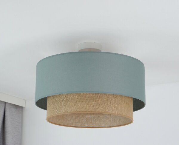 Duolla - Přisazený lustr BOHO 1xE27/15W/230V pr. 45 cm zelená/hnědá