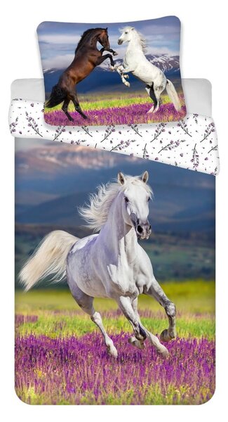 Bavlněné dětské povlečení na jednolůžko 140x200 cm Horse "Meadow" – Jerry Fabrics