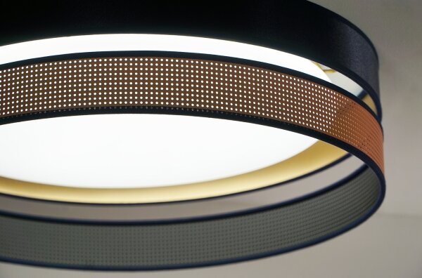 Duolla-LED Stropní svítidlo ROLLER DUO SHINY LED/24W/230V pr. 45 cm modrá/měděná