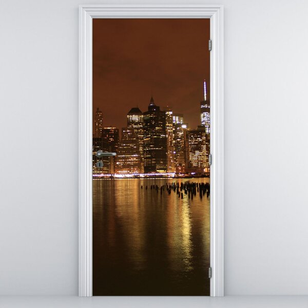 Fototapeta na dveře - Noční město (95x205cm)