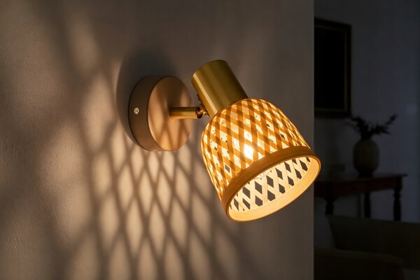 Nástěnné svítidlo Luxolar béžové, zlaté E27 60 W