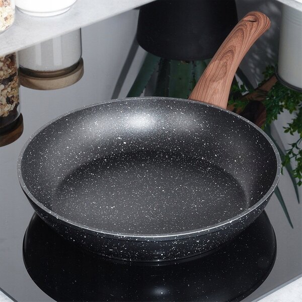 Tradiční pánev Vilde Black&Wood 24 cm granitová