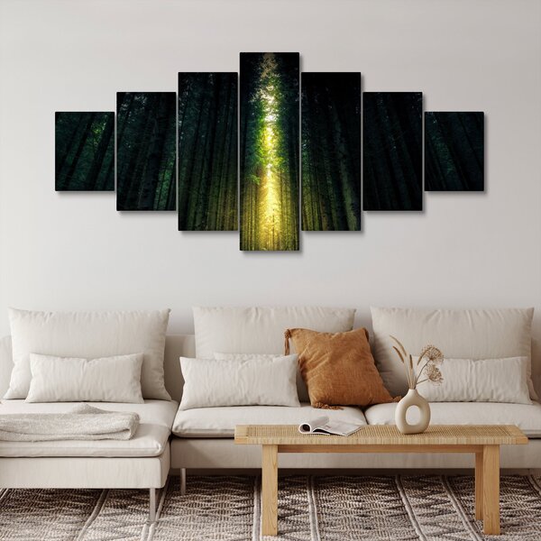 Obraz temného lesa (210x100 cm)