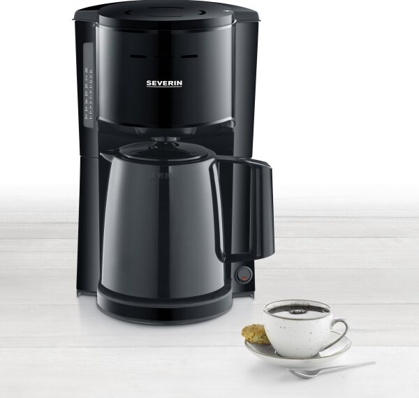 Severin KA 9306 - Kávovar s termokonvicí 1 l 1000W/230V černá