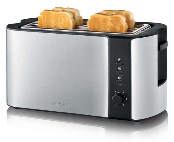 Severin AT 2590 - Topinkovač s čtyřmi otvory 1400W/230V nerez/černá