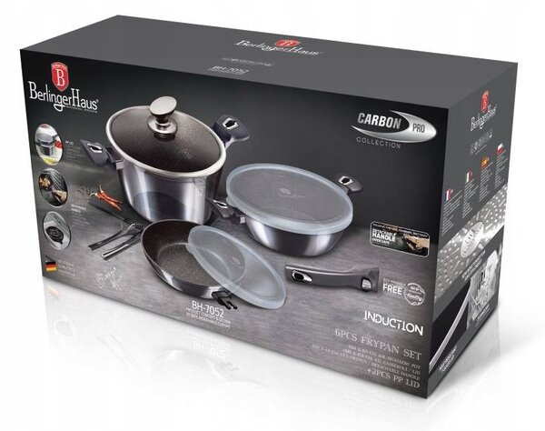 Sada hrnců Berlinger Haus Carbon Pro hliníková 6 ks