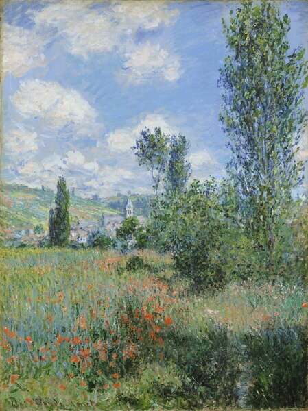 Monet, Claude - Obrazová reprodukce View of Vetheuil, 1880, (30 x 40 cm)