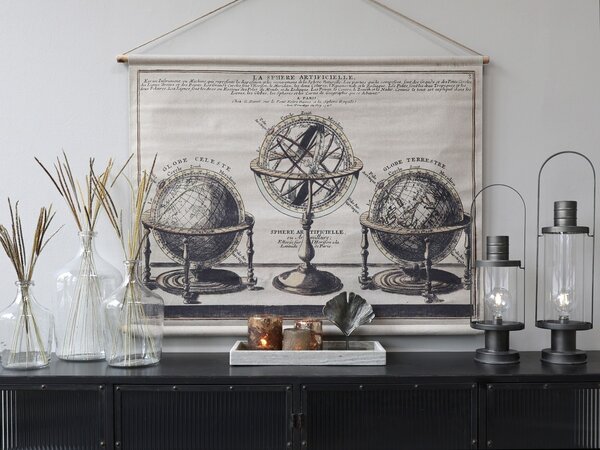 Nástěnná mapa s glóbusy Globe - 120*90 cm - Chic Antique