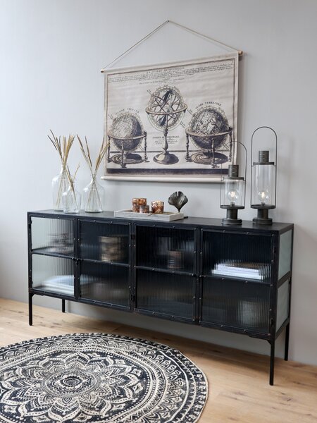 Nástěnná mapa s glóbusy Globe - 120*90 cm - Chic Antique