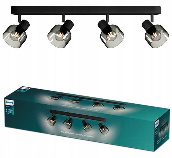 Stropní bodové svítidlo kulatý Philips černé